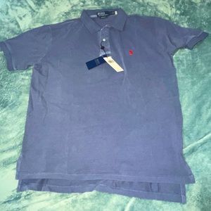 Polo Ralph Lauren Blue Collard Short Sleeve Shirt Vintage Sz Men’s NWT